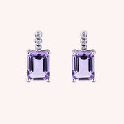 Orecchini Selene Ametiste Oro bianco - Varengo Gioielli