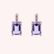 Orecchini Selene Ametiste Oro rosa - Varengo Gioielli