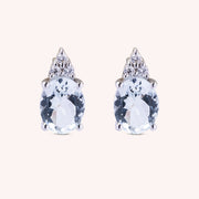 Orecchini Tiche Acquamarine Oro bianco - Varengo Gioielli