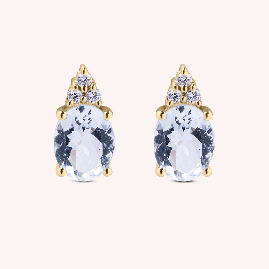 Orecchini Tiche Acquamarine Oro giallo - Varengo Gioielli