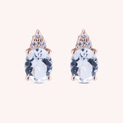 Orecchini Tiche Acquamarine Oro rosa - Varengo Gioielli