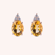 Orecchini Tiche Citrini Oro rosa - Varengo Gioielli