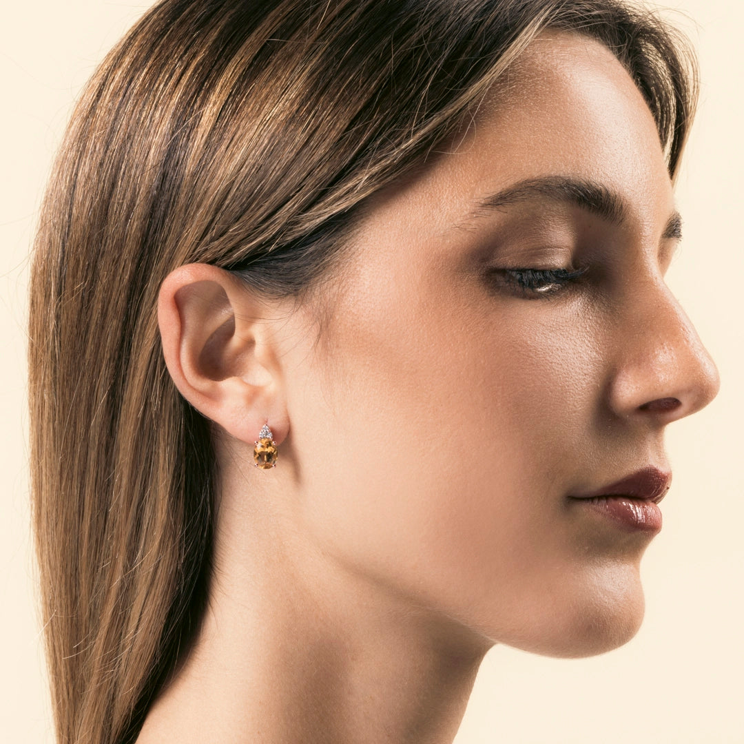 Orecchini Tiche Citrini - Varengo Gioielli